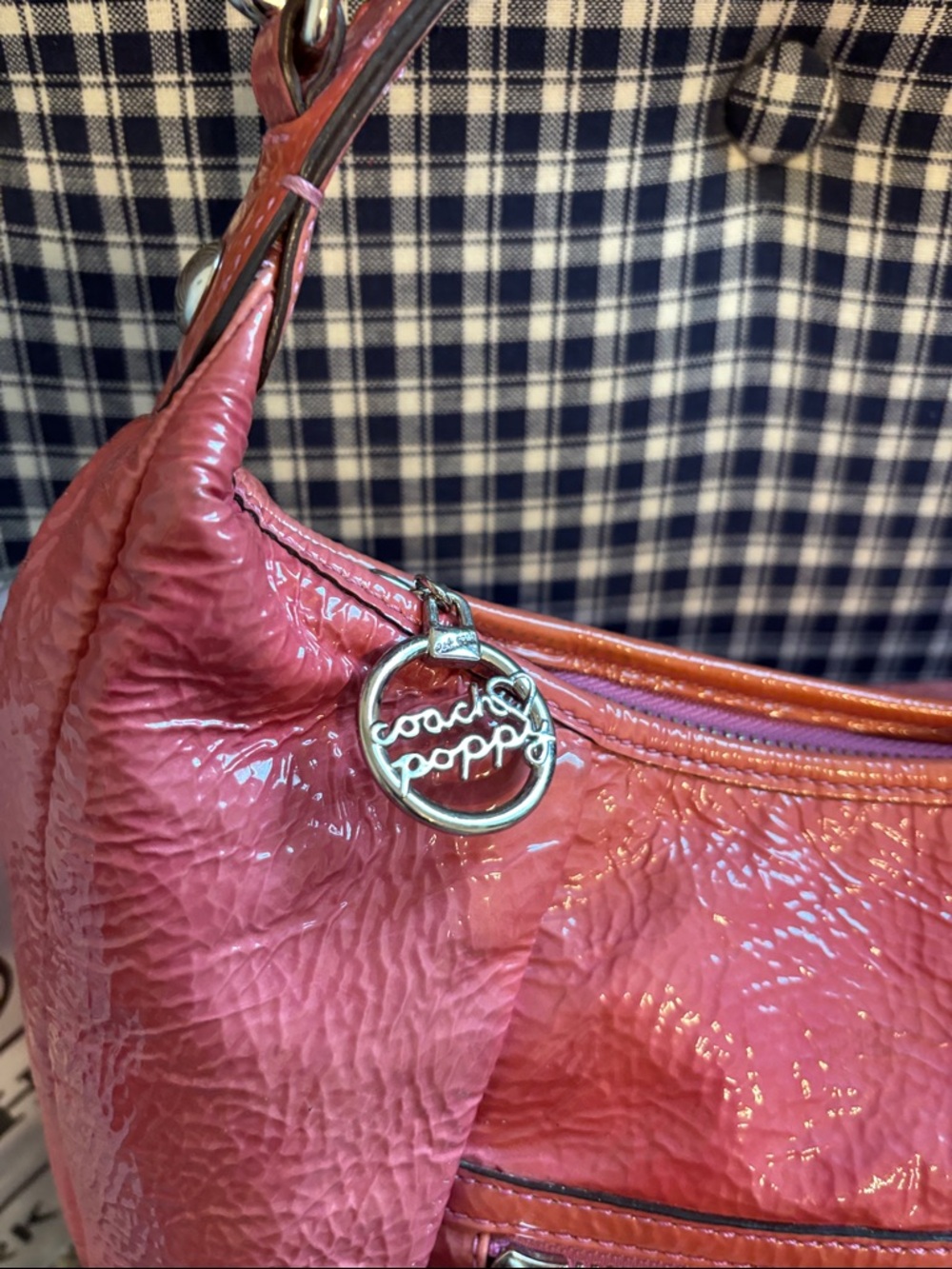 Coach poppy “jazzy” patent  Leather Shoulder Bag in mauve - Picture 4 of 14